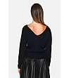 Ефектен дамски пуловер в черен цвят с кашмир Via-3 снимка
