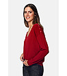 Мек дамски пуловер с кашмир в цвят брик Mella-2 снимка