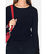 Дамски пуловер в черно с кашмир Vinea-3 снимка