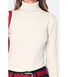 Дамски пуловер в нюанс на цвят крем с кашмир Sia-3 снимка