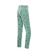 Детски памучен еластичен клин-панталон в зелен нюанс-1 снимка