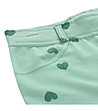 Детски памучен еластичен клин-панталон в зелен нюанс-2 снимка
