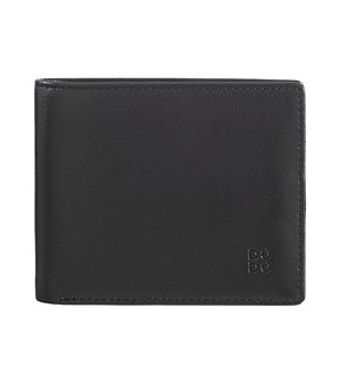 Черен мъжки портфейл от естествена кожа Azzorre снимка
