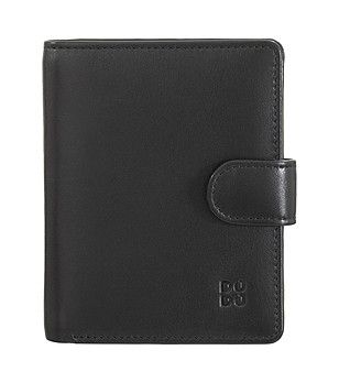 Черен дамски портфейл от естествена кожа Bilbao с RFID защита снимка