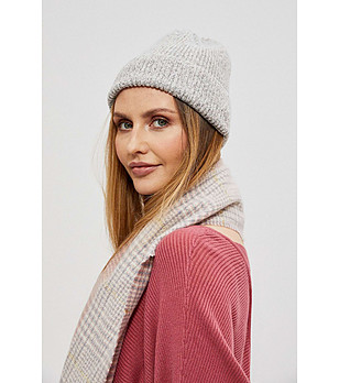 Светлосива дамска шапка Kamea снимка