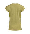 Дамска памучна тениска в жълт меланж с принт Hunga-1 снимка