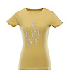 Дамска тениска в жълт нюанс с принт Gidella-0 снимка