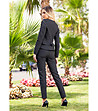 Черен елегантен комплект от сако и панталон-1 снимка
