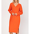 Оранжева рокля от фино плетиво Deina-3 снимка