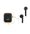 Безжични слушалки с Bluetooth в черно и бежово-3 снимка