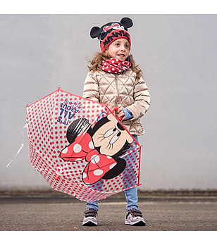Детски прозрачен чадър с принт Minnie снимка