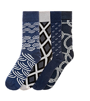 Комплект от 4 чифта мъжки памучни чорапи Bardric снимка