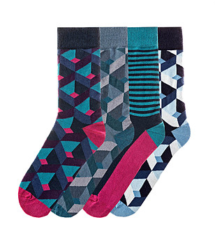 Комплект от 4 чифта мъжки памучни чорапи Brian снимка