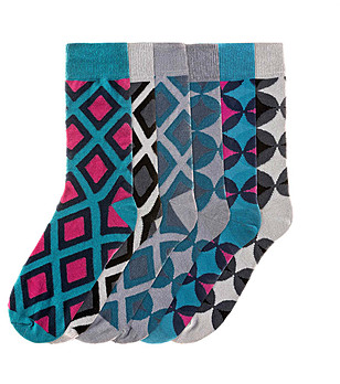 Комплект от 6 чифта мъжки памучни чорапи Gav снимка