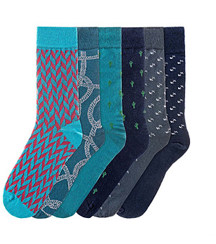 Комплект от 6 чифта мъжки памучни чорапи Desmond снимка