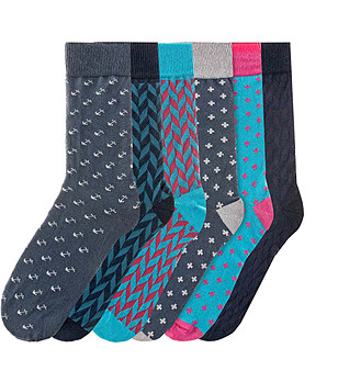 Комплект от 6 чифта мъжки памучни чорапи Edwin снимка