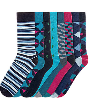 Комплект от 8 чифта мъжки памучни чорапи Yurik снимка