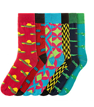 Комплект от 7 чифта мъжки памучни чорапи Lucien снимка