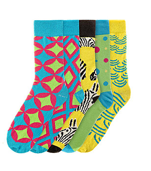 Комплект от 5 чифта мъжки памучни чорапи Boyno снимка