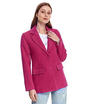 Дамско сако в цвят циклама Alita снимка