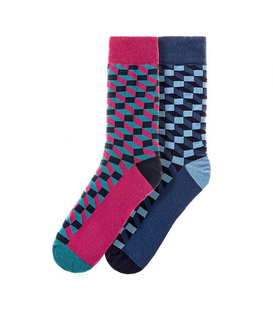 Комплект от 2 чифта мъжки памучни чорапи Bisson снимка