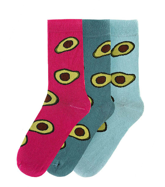Комплект от 3 чифта дамски памучни чорапи Sia снимка