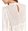 Елегантна памучна дамска блуза в цвят екрю Katrin-4 снимка