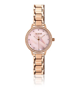 Розовозлатист часовник с розов циферблат и камъчета Tiffany снимка