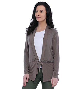 Дамска жилетка в цвят капучино Polly снимка