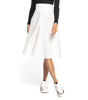 Бяла пола с висока талия Hera снимка