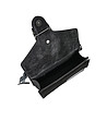 Черна дамска кожена чанта със змийски релеф Rikita-3 снимка