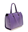 Лилава дамска чанта от естествена кожа Lavoni-2 снимка
