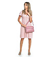 Розова дамска чанта от естествена кожа Bretta-0 снимка