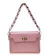 Розова дамска чанта от естествена кожа Bretta-1 снимка