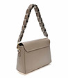 Дамска чанта от естествена кожа в цвят таупе Bretta-1 снимка