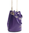 Ефектна кожена дамска чанта в лилав цвят Caryn-2 снимка