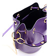 Ефектна кожена дамска чанта в лилав цвят Caryn-3 снимка