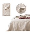 Шалте за легло в цвят крем Leila 220x200 см-2 снимка