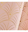 Розова blackout завеса със златисти мотиви Belissa 140х260 см-2 снимка