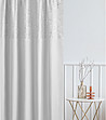 Бяла завеса blackout със сребристи мотиви Belissa 140х250 см-0 снимка
