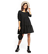 Черна разкроена рокля Imia-0 снимка