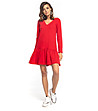 Червена рокля с памук Mevita-0 снимка