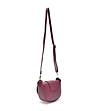 Малка дамска кожена чанта в бордо Zarina-2 снимка