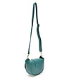 Малка дамска кожена чанта в зелен нюанс Zarina-2 снимка