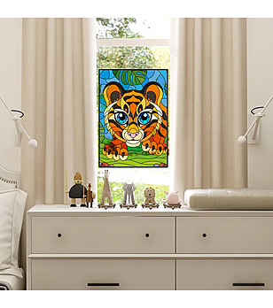 Декоративен електростатичен стикер Tiger снимка