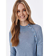 Дамски фин пуловер в син нюанс Freya-2 снимка