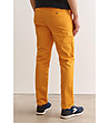 Памучен мъжки панталон в нюанс на цвят горчица Peter-1 снимка