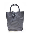 Дамска кожена чанта в сиво Ilana-1 снимка