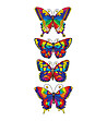 Декоративен електростатичен стикер Butterflies-1 снимка