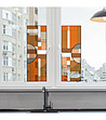 Декоративен електростатичен стикер Mondrian orange-0 снимка